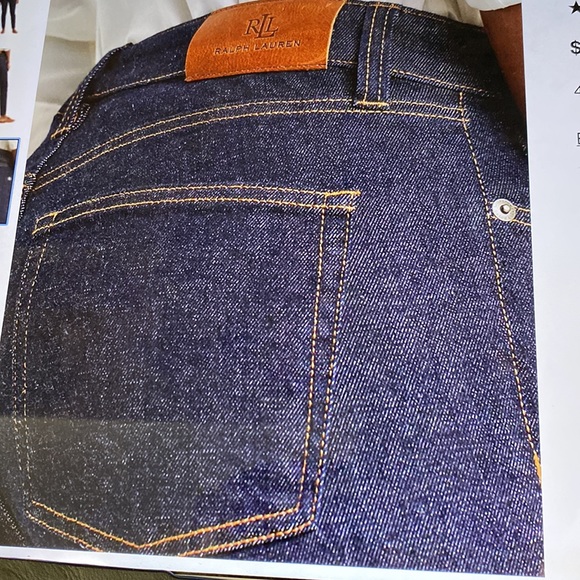 Lauren Ralph Lauren High-Rise Permier Dark Wash Jeans Sz 12 - Picture 5 of 11